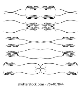  Decorative monograms and calligraphic borders. Template signage, logos, labels, stickers, cards. Graphic design page. Classic design elements for wedding invitations.