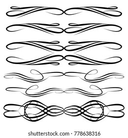  Decorative monograms and calligraphic borders. Template signage, logos, labels, stickers, cards. Graphic design page. Classic design elements for wedding invitations.