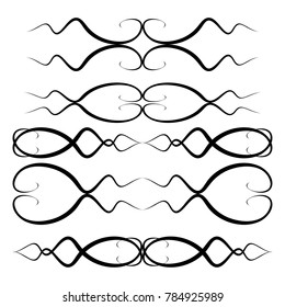  Decorative monograms and calligraphic borders. Template signage, logos, labels, stickers, cards. Graphic design page. Classic design elements for wedding invitations