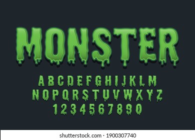 Decorative Monster Font And Alphabet