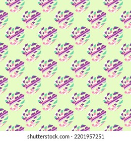 Decorative monstera silhouettes seamless pattern. Exotic palm leaves wallpaper. Botanical endless background. Backdrop for fabric design, textile print, wrapping, cover. Vector illustration