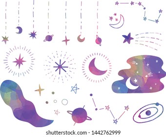 decorative moon and star elements