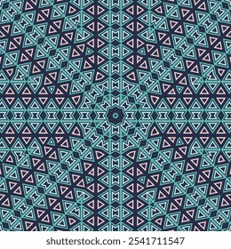 Decorative mosaic periodic pattern vector design. Simple cloth motif. Stylized geometry ornament. Mexican traditional print. Royal background.