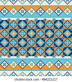 Decorative mosaic tile pattern design. Vector illustration.