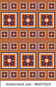 Decorative mosaic tile pattern design. Vector illustration.