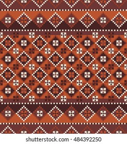 Decorative mosaic tile pattern design. Vector illustration.