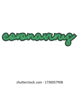 decorative mosaic word vector illustration of coronavirus