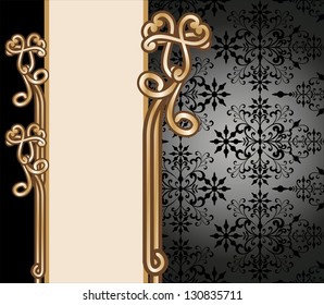 Decorative motifs with floral pattern for greetings and signatures