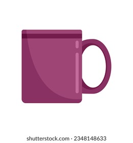 Decorative mug icon flat vector. Breakfast cup. Drink mug isolated