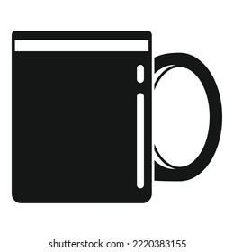 Decorative mug icon simple vector. Breakfast cup. Drink mug