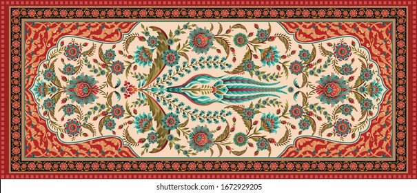 decorative mughal motif   stole background design 