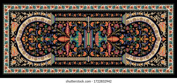 decorative mughal motif   stole background design