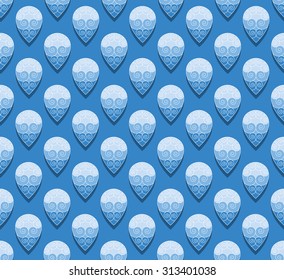 decorative multicolor droplet pattern on the blue background