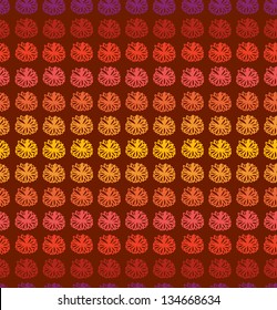 Decorative multicolor floral pattern. Gradient colorful seamless texture with flowers. Cute background can be used for prints, crafts, gifts, arts, web pages, textile, packaging