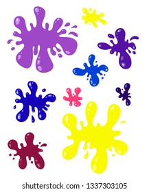 Decorative multicolored blots