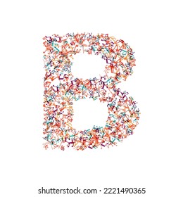 decorative music note letter B