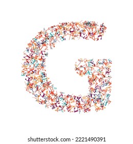 decorative music note letter G
