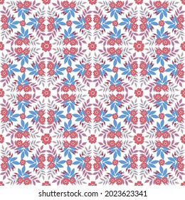 Decorative natural shapes seamless pattern