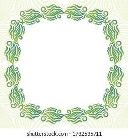 Fondo de naturaleza decorativa de las hojas. Ilustración del vector