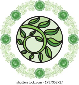 Decorative nature background. Vector illustration