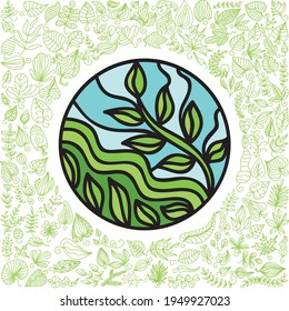 Fondo de naturaleza decorativa. Ilustración del vector