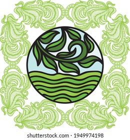 Decorative nature background. Vector illustration