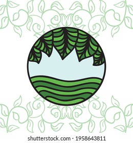 Dekorativer Naturhintergrund. Vektorgrafik