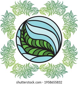 Decorative nature background. Vector illustration