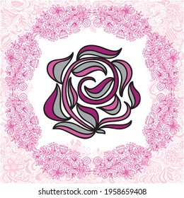 Decorative nature background. Vector illustration