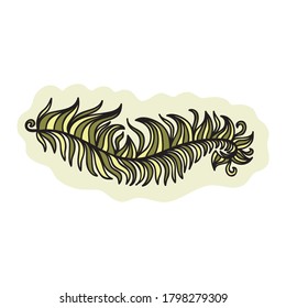 Elemento de la naturaleza decorativa. Ilustración del vector