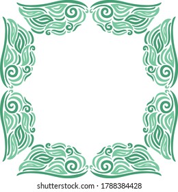 Marco de naturaleza decorativa de hojas. Ilustración del vector