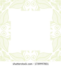 Decorative nature frame. Vector illustration