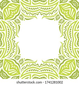 Decorative nature frame. Vector illustration