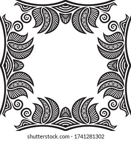 Decorative nature frame. Vector illustration