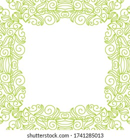 Marco de naturaleza decorativa. Ilustración del vector