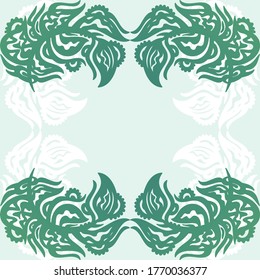 Decorative nature frame. Vector illustration