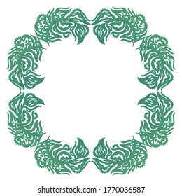 Decorative nature frame. Vector illustration