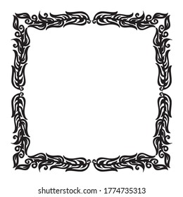 Decorative nature frame. Vector illustration