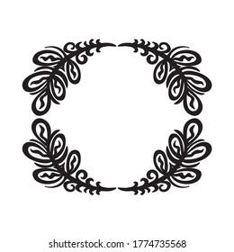 Decorative nature frame. Vector illustration