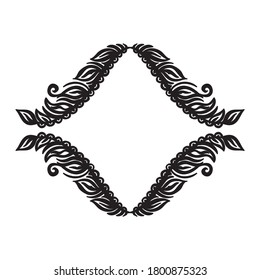 Decorative nature frame. Vector illustration