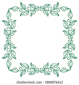 Decorative nature frame. Vector illustration