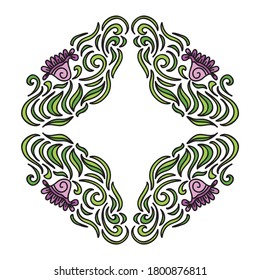 Marco de naturaleza decorativa. Ilustración del vector