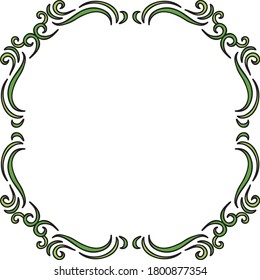 Decorative nature frame. Vector illustration