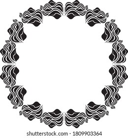 Decorative nature frame. Vector illustration