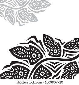 Decorative nature frame. Vector illustration