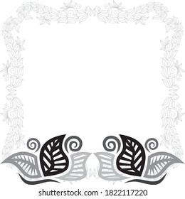 Decorative nature frame. Vector illustration