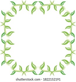 Decorative nature frame. Vector illustration