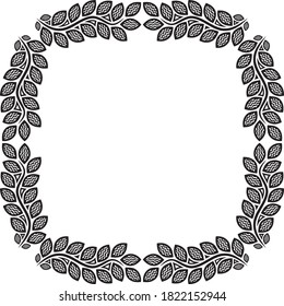 Decorative nature frame. Vector illustration