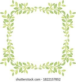 Decorative nature frame. Vector illustration