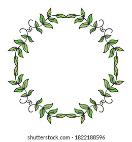 Decorative nature frame. Vector illustration